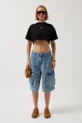 Baskılı Crop T-Shirt resmi
